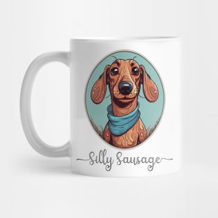 Silly sausage dog dachshund funny dog mom dad design Mug